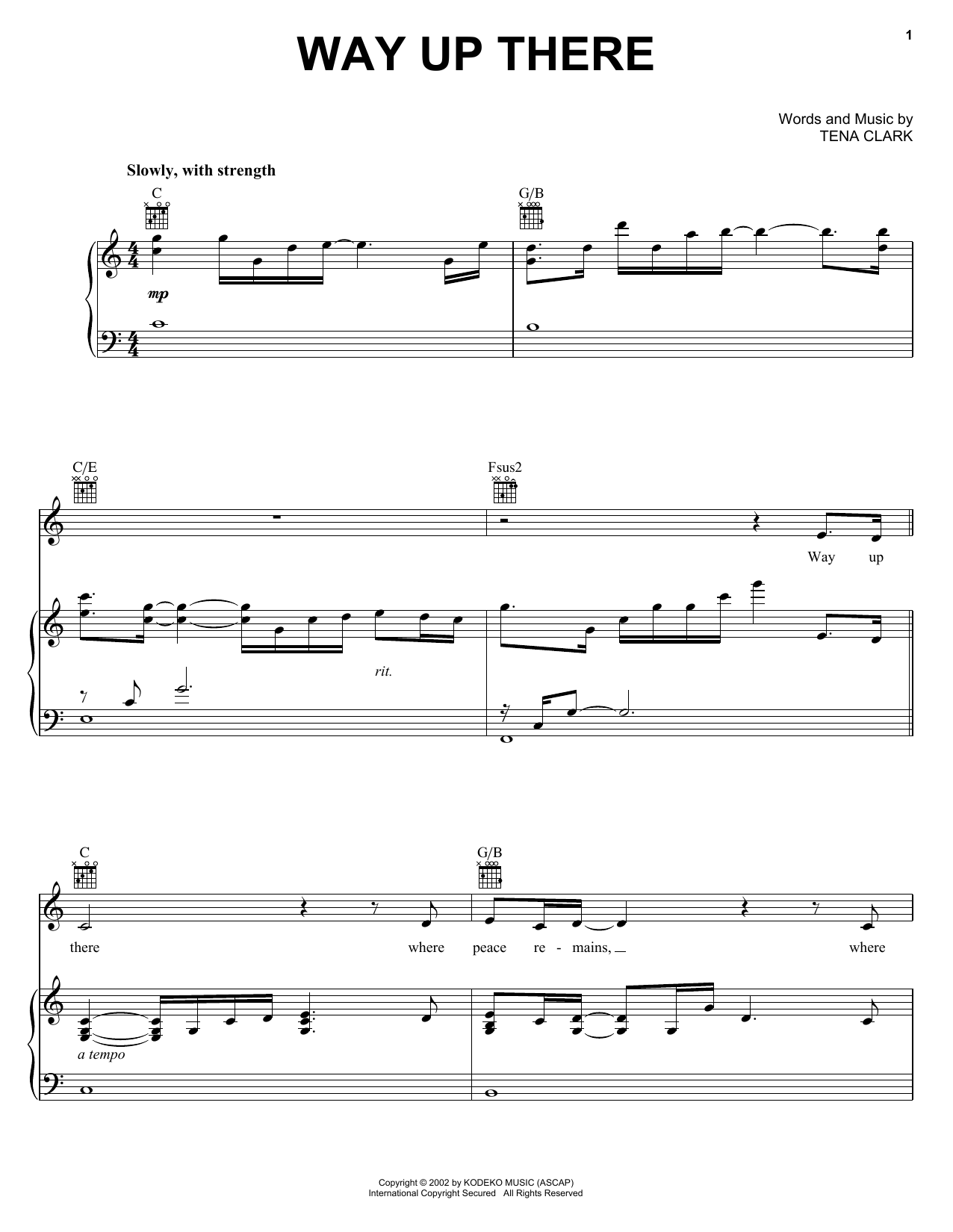 Way Up There (Piano, Vocal & Guitar Chords (Right-Hand Melody)) von Patti LaBelle