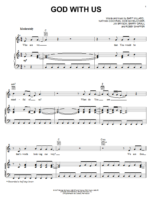 God With Us (Piano, Vocal & Guitar Chords (Right-Hand Melody)) von MercyMe