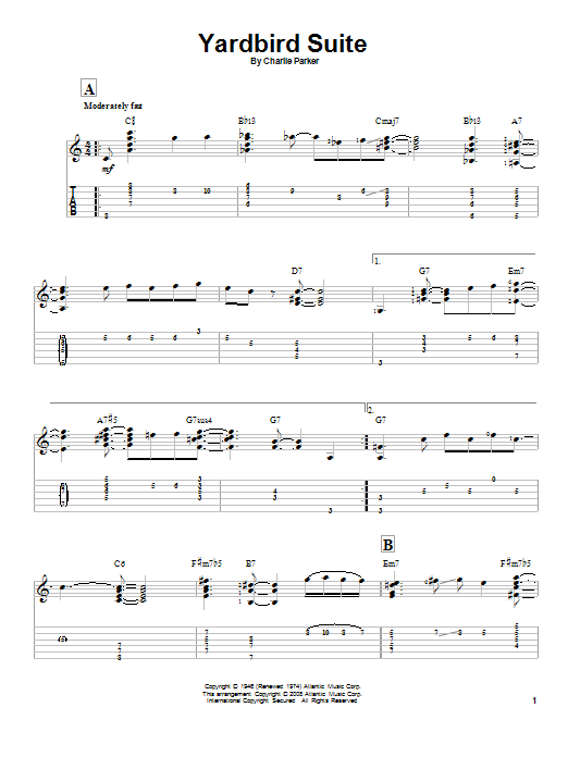 Yardbird Suite (Solo Guitar) von Charlie Parker