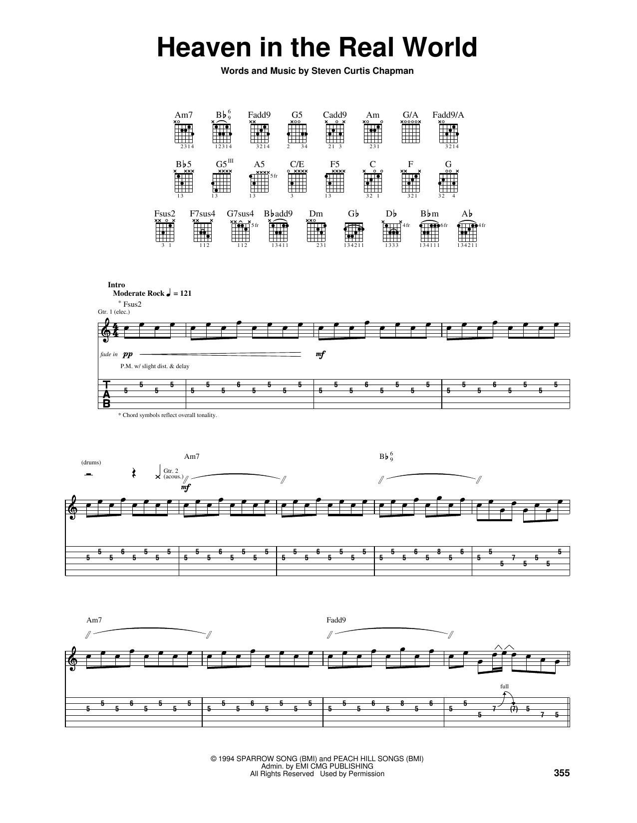 Heaven In The Real World (Guitar Tab) von Steven Curtis Chapman