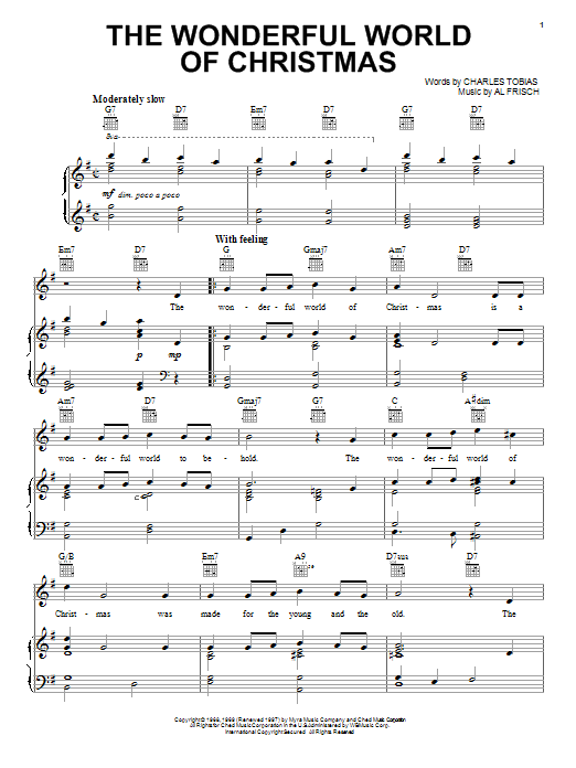 The Wonderful World Of Christmas (Piano, Vocal & Guitar Chords (Right-Hand Melody)) von Elvis Presley