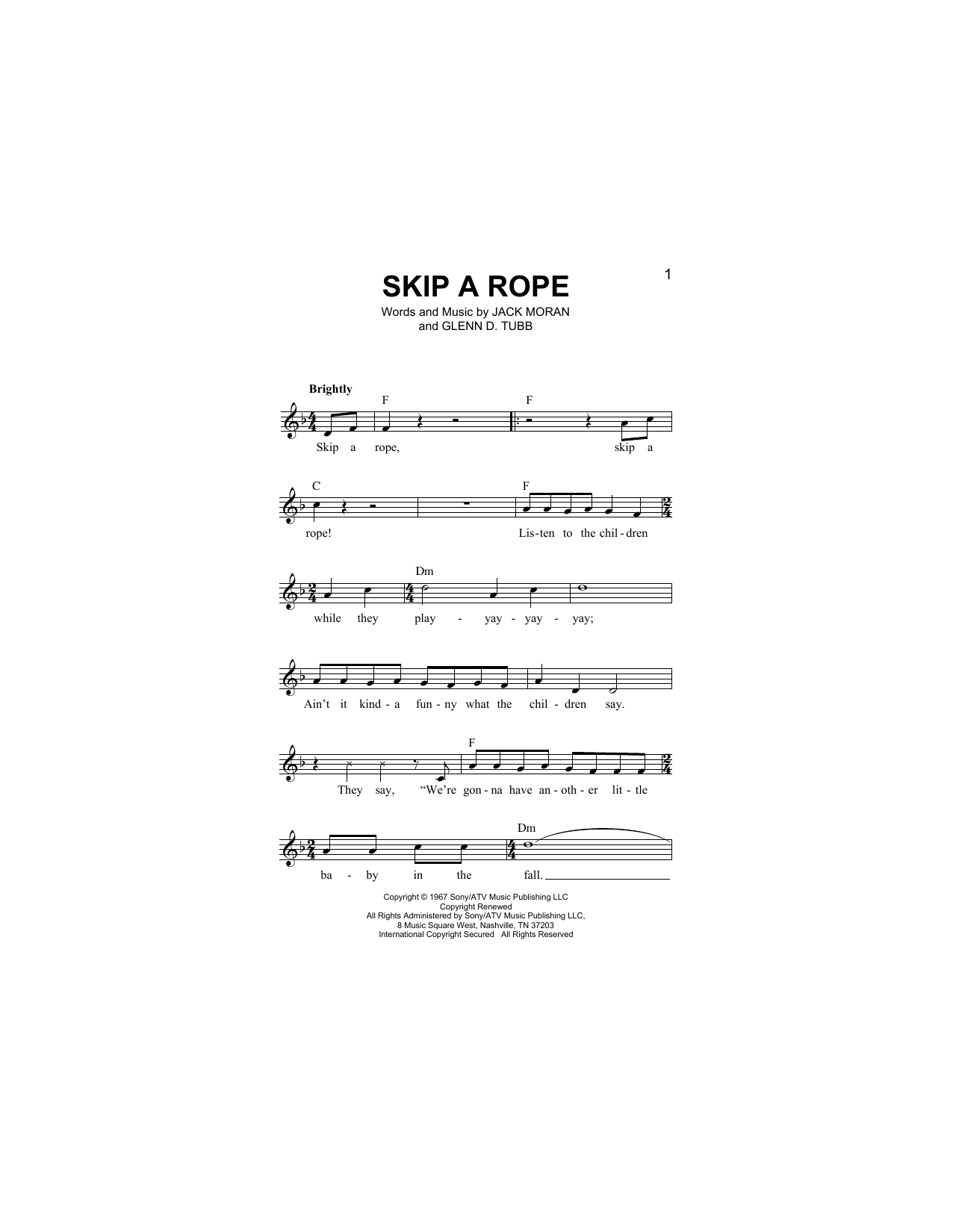 Skip A Rope (Lead Sheet / Fake Book) von Henson Cargill