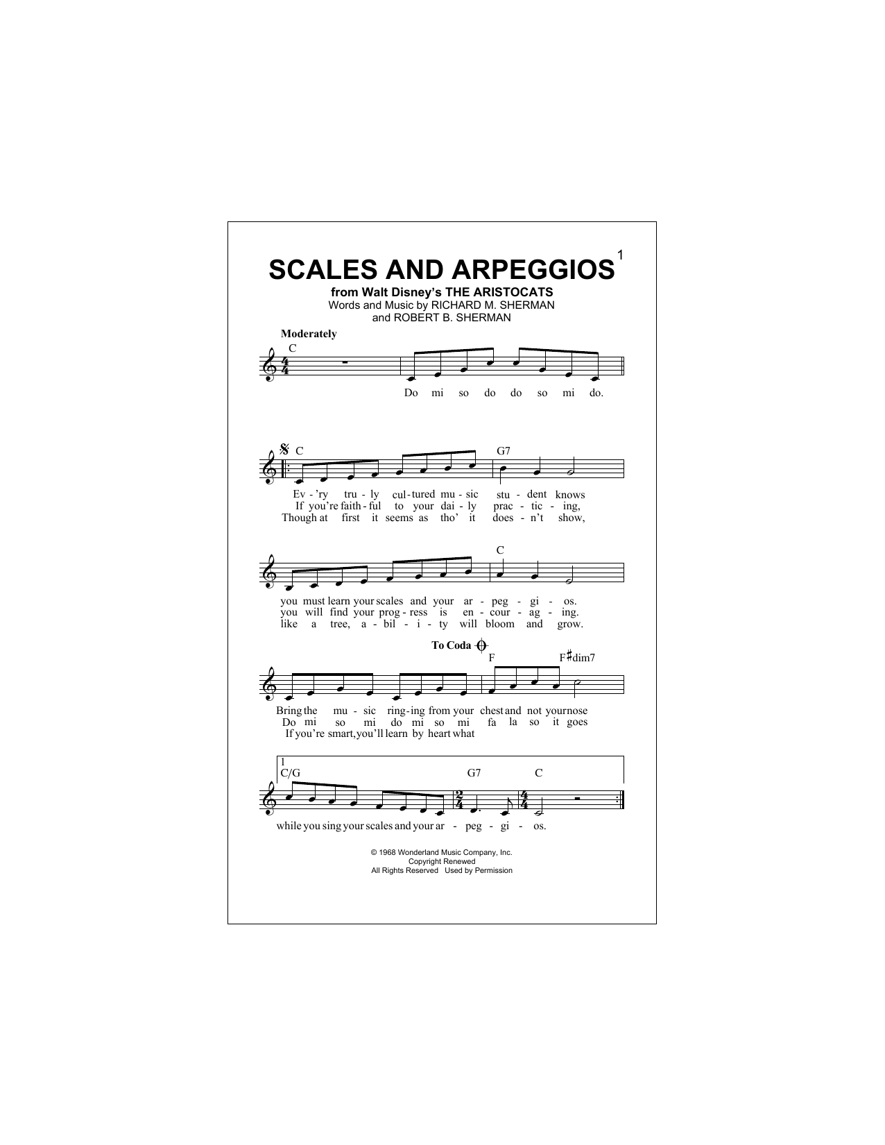 Scales And Arpeggios (Lead Sheet / Fake Book) von Robert B. Sherman