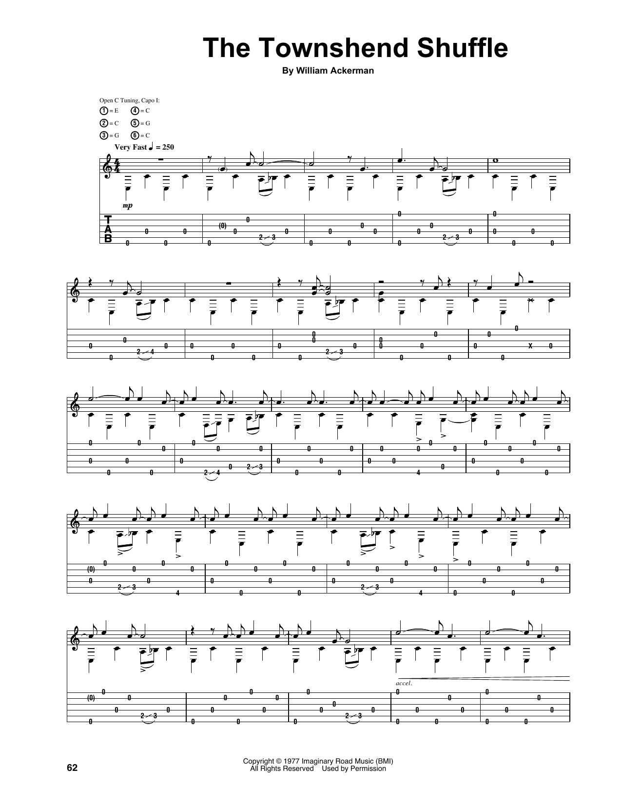 The Townshend Shuffle (Guitar Tab) von Will Ackerman