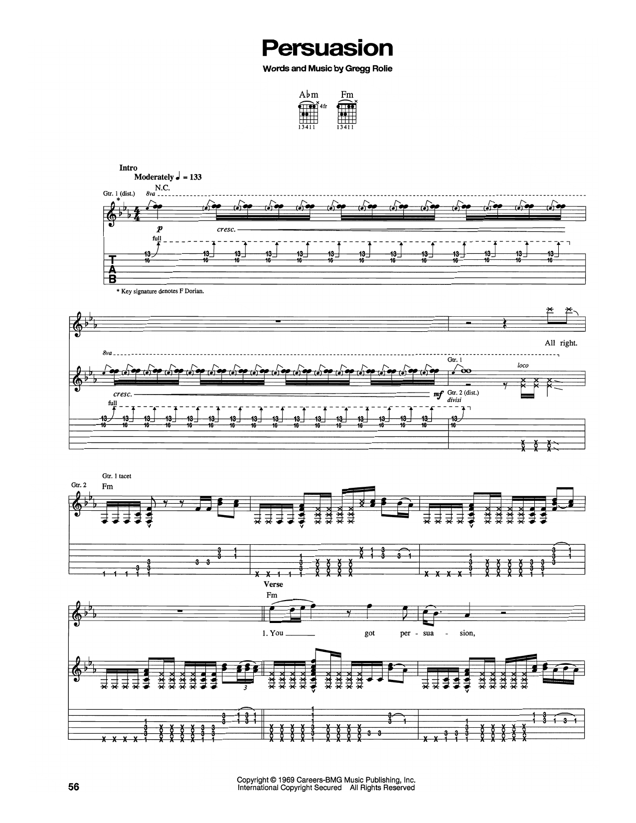 Persuasion (Guitar Tab) von Santana