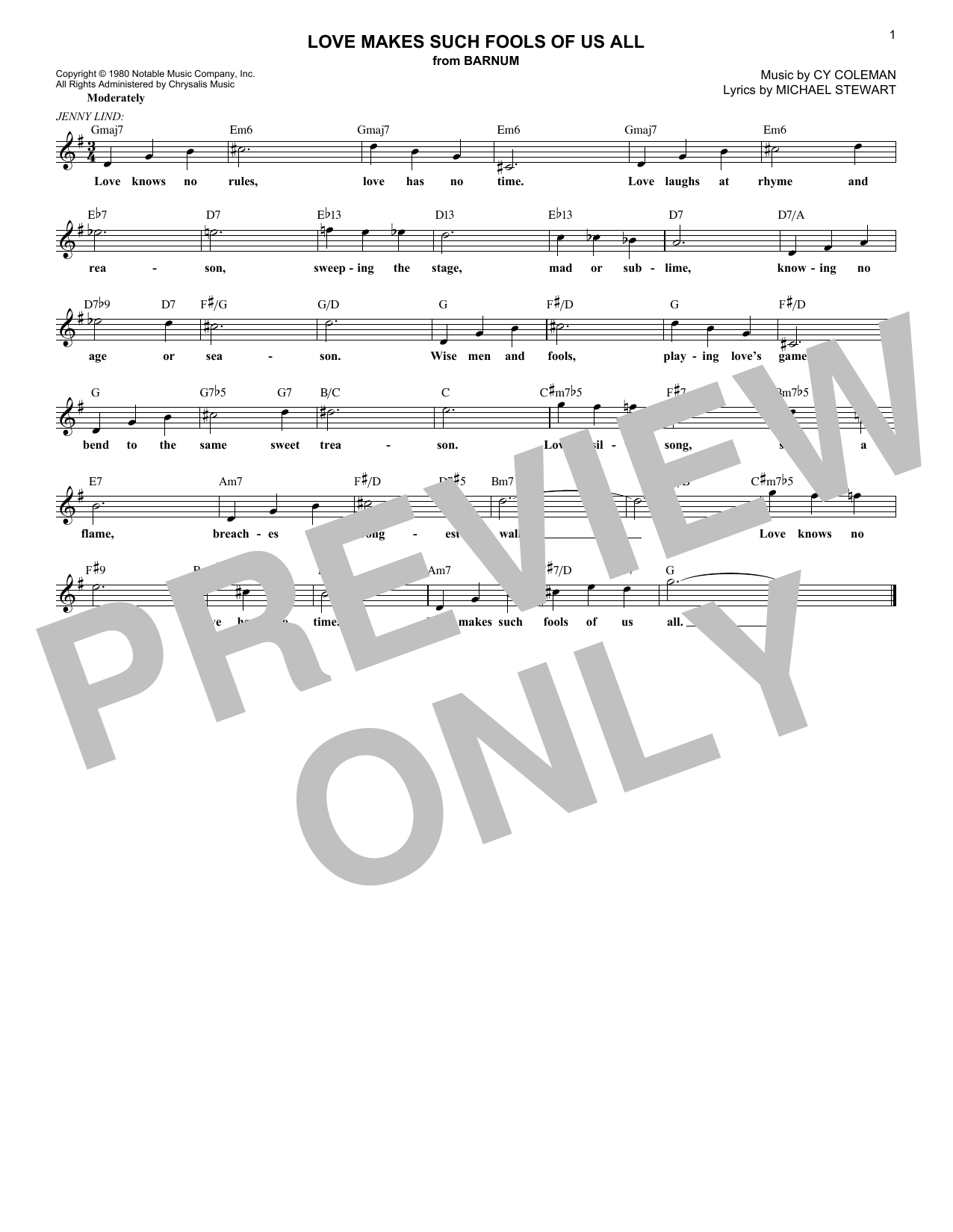 Love Makes Such Fools Of Us All (Lead Sheet / Fake Book) von Michael Stewart