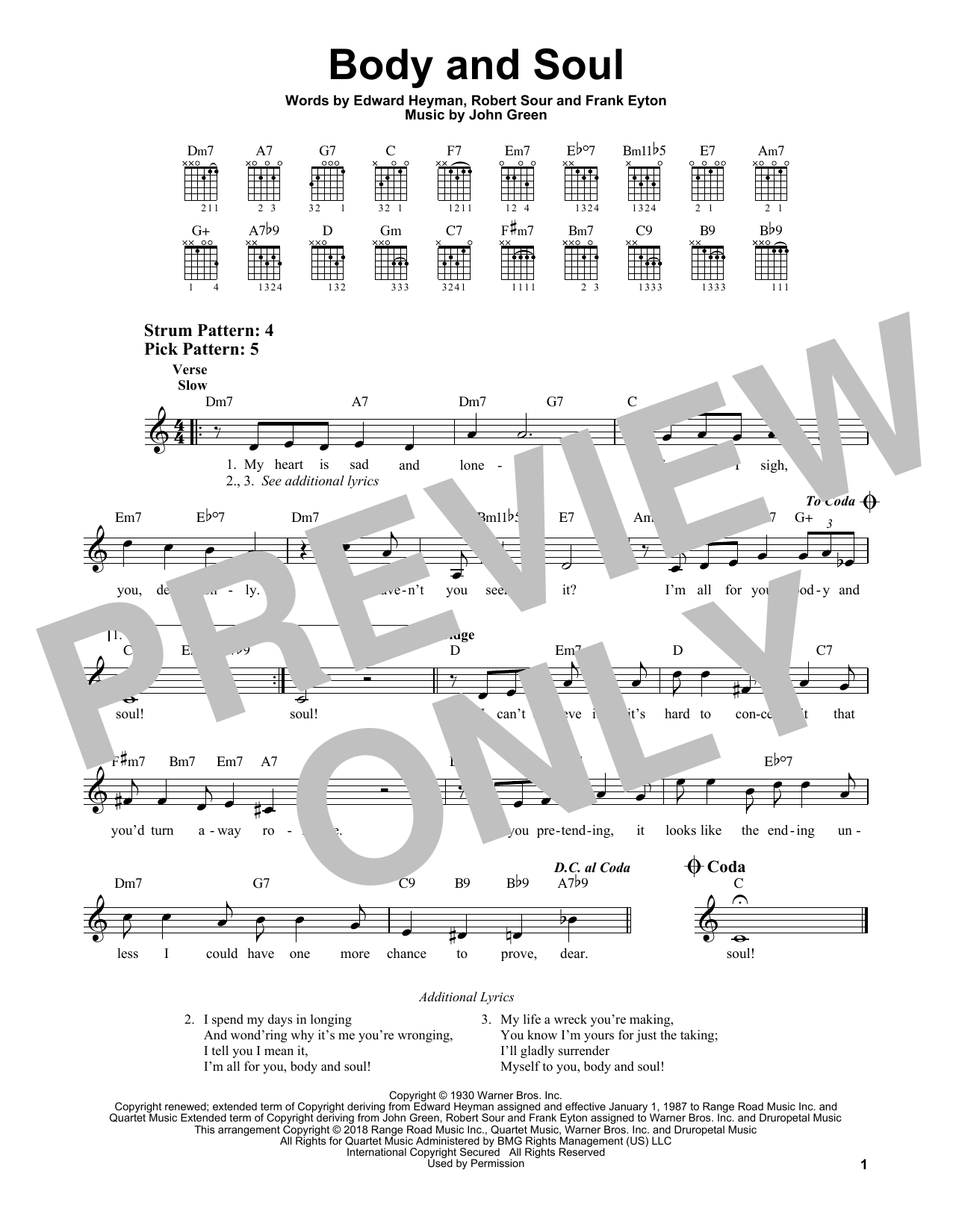 Body And Soul (Easy Guitar) von Tony Bennett & Amy Winehouse