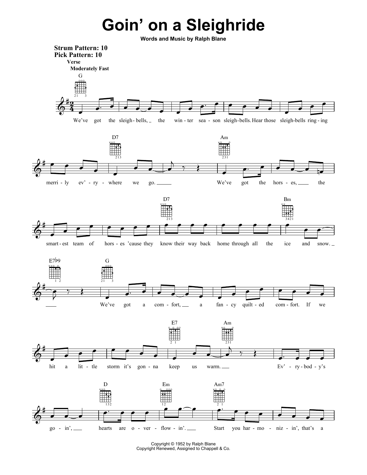 Goin' On A Sleighride (Easy Guitar) von Ralph Blane