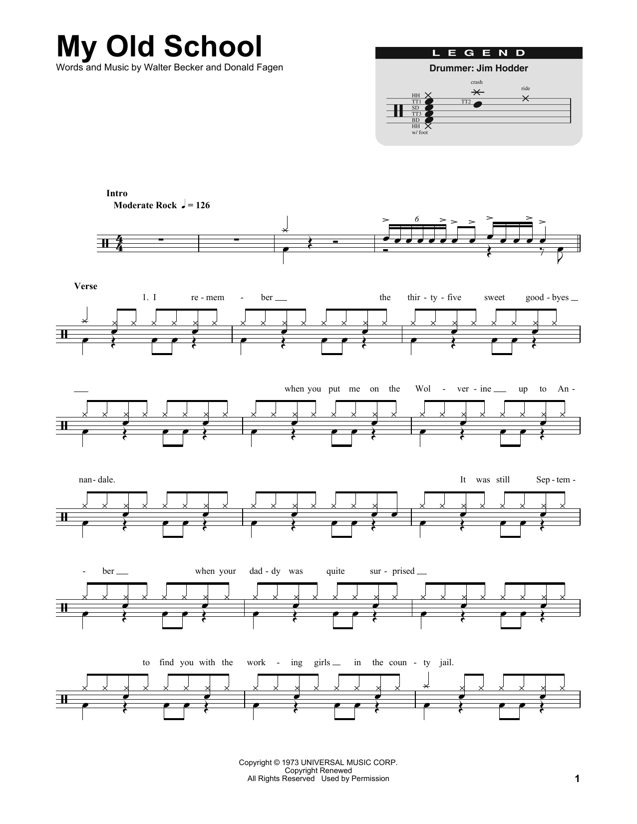 My Old School (Drums Transcription) von Steely Dan