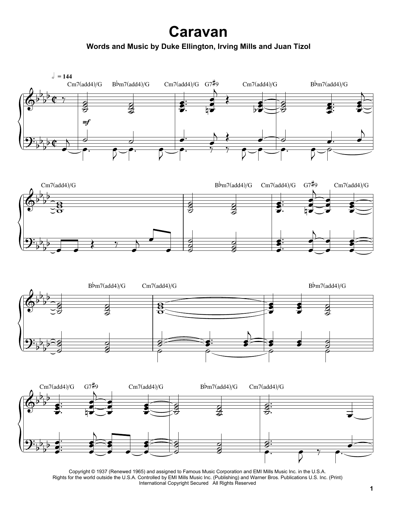 Caravan (Piano Transcription) von Tommy Flanagan
