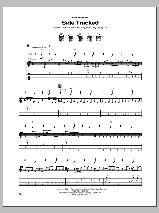 Side Tracked (Guitar Tab) von Freddie King