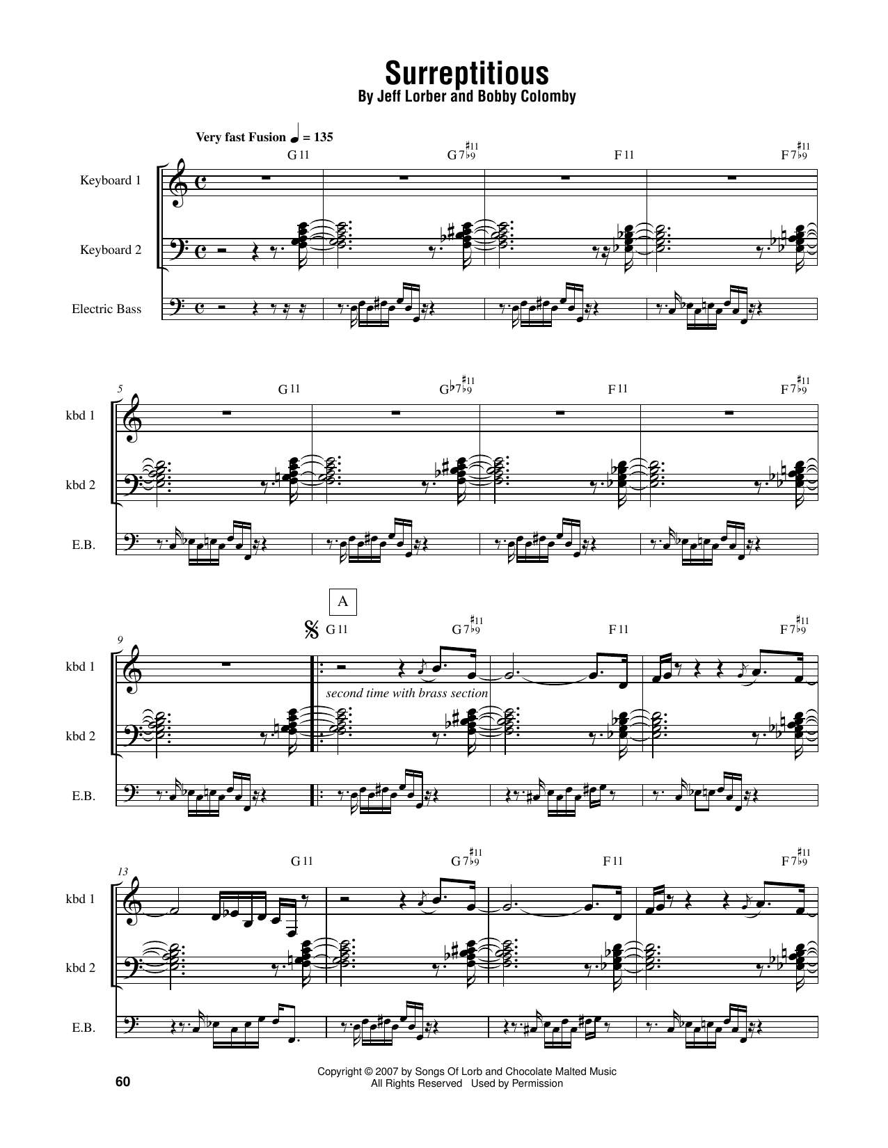 Surreptitious (Piano Transcription) von Jeff Lorber
