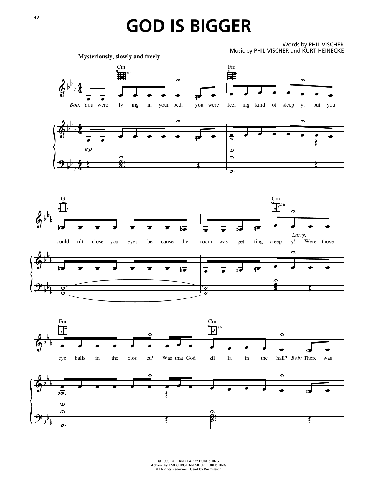 God Is Bigger (from VeggieTales) (Piano, Vocal & Guitar Chords (Right-Hand Melody)) von Phil Vischer