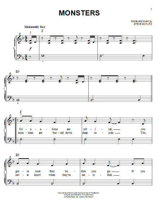 Monsters (Easy Piano) von Hurricane Bells