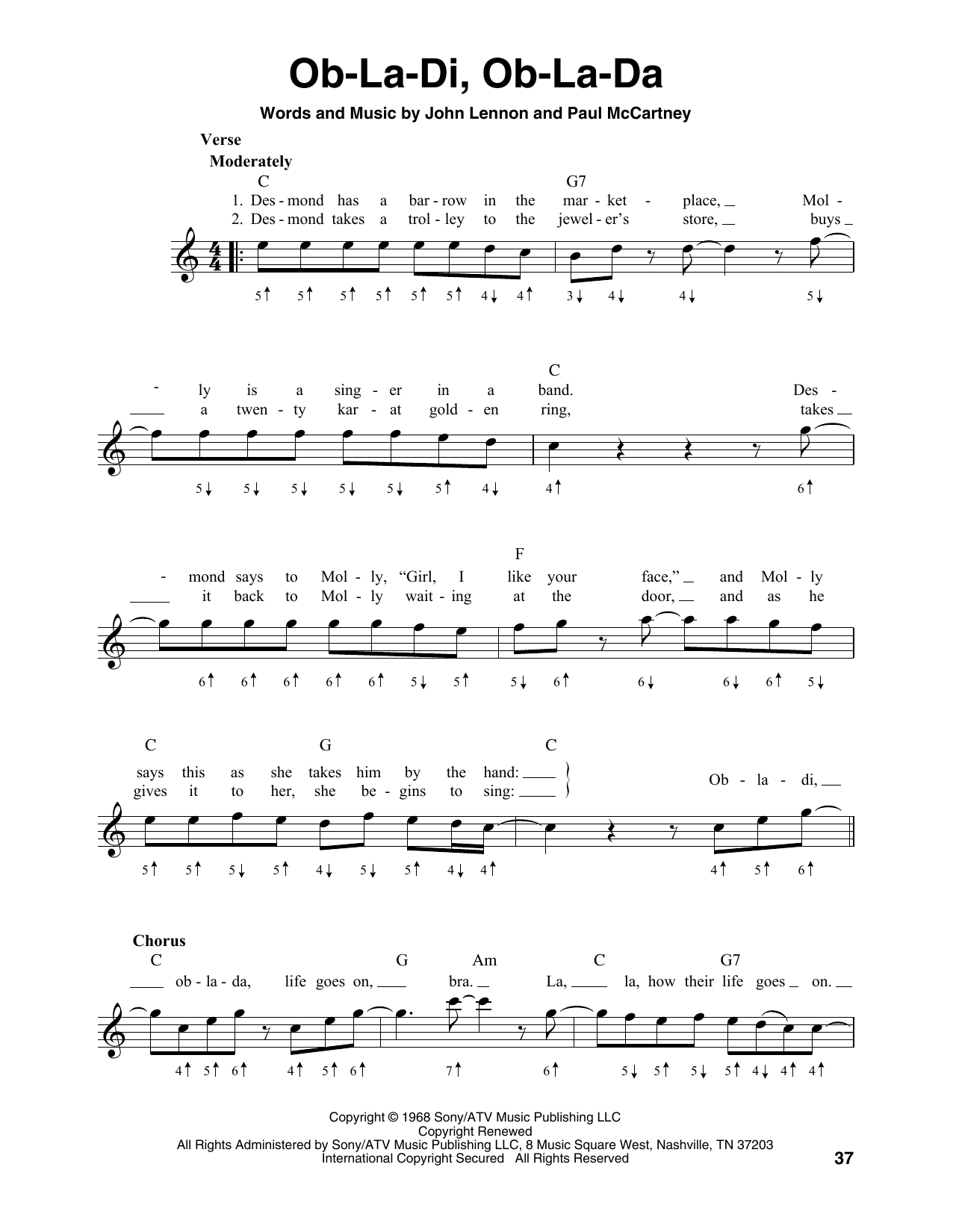 Ob-La-Di, Ob-La-Da (Harmonica) von The Beatles