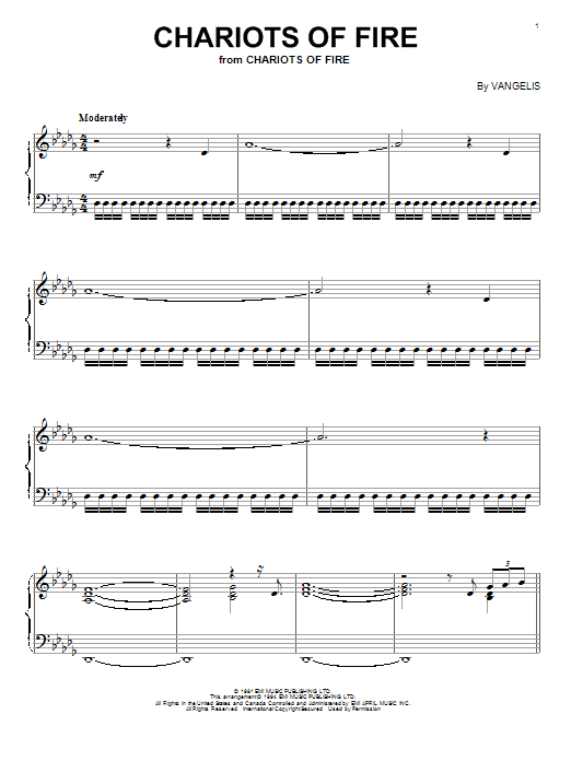 Chariots Of Fire (Piano Solo) von Vangelis