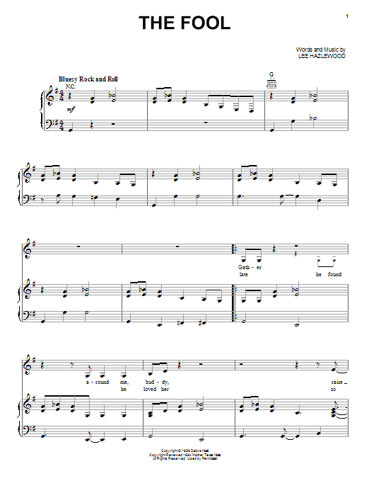 The Fool (Piano, Vocal & Guitar Chords (Right-Hand Melody)) von Elvis Presley