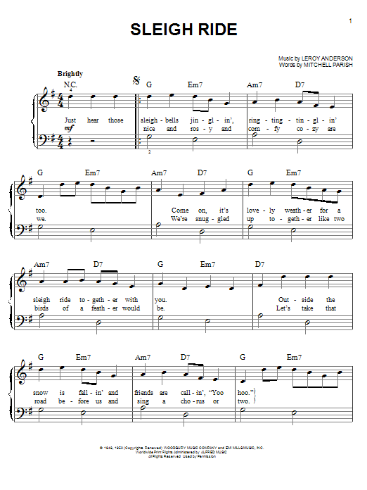 Sleigh Ride (Easy Piano) von Leroy Anderson