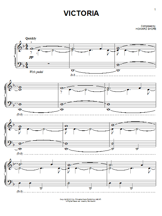 Victoria (Easy Piano) von Howard Shore