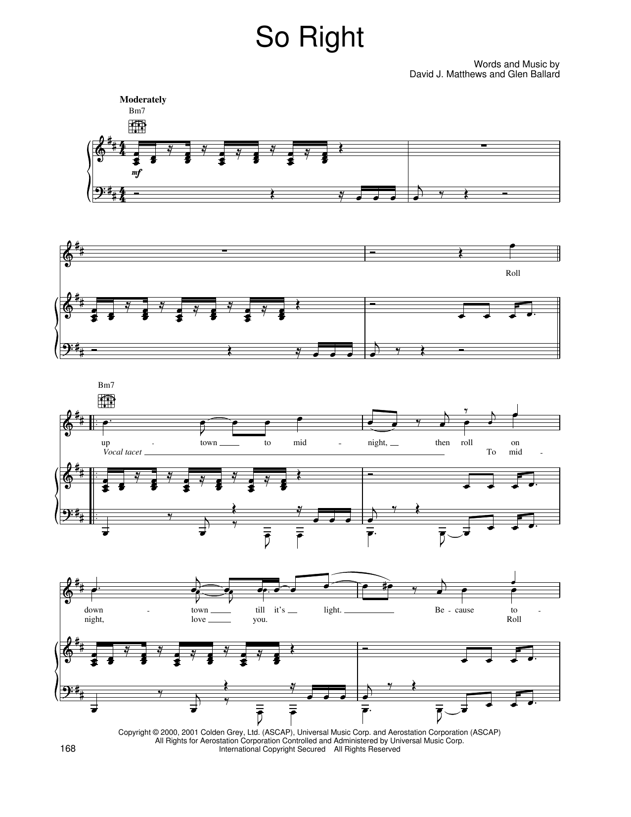 So Right (Piano, Vocal & Guitar Chords (Right-Hand Melody)) von Dave Matthews Band