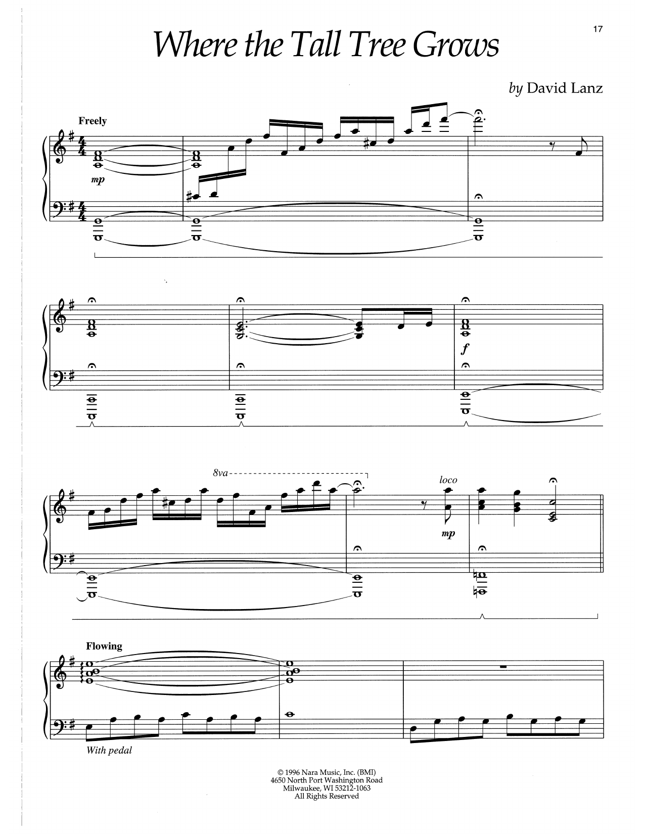 Where The Tall Tree Grows (Piano Solo) von David Lanz