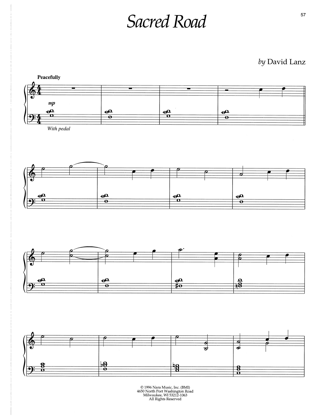 Sacred Road (Piano Solo) von David Lanz