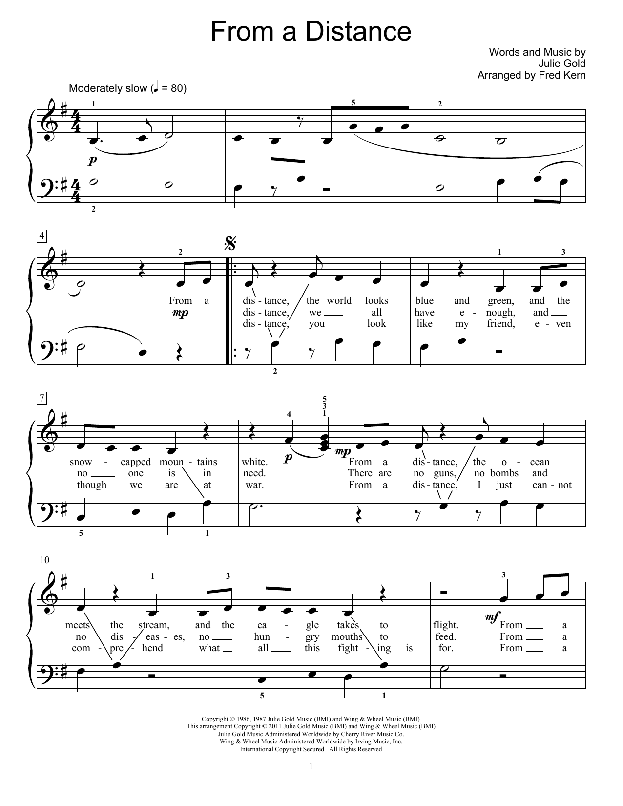 From A Distance (Educational Piano) von Bette Midler