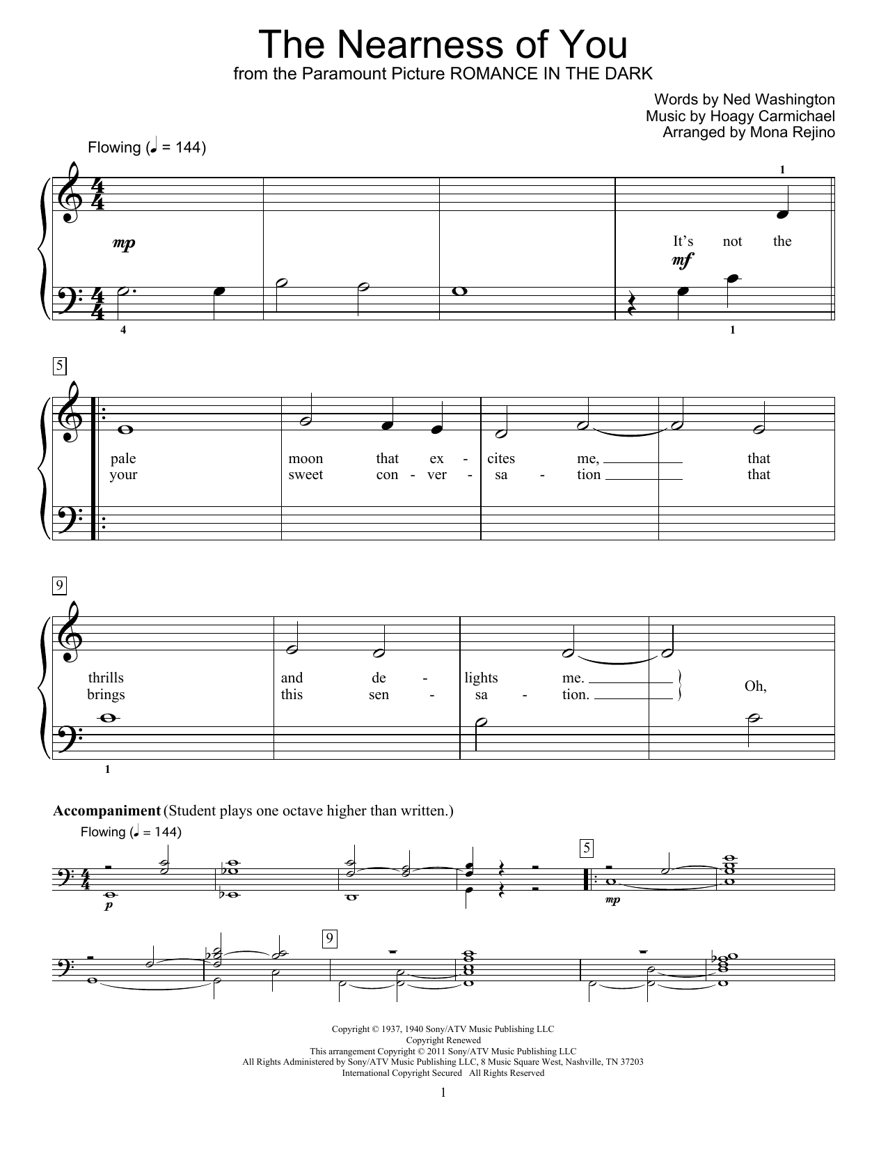 The Nearness Of You (Educational Piano) von Hoagy Carmichael