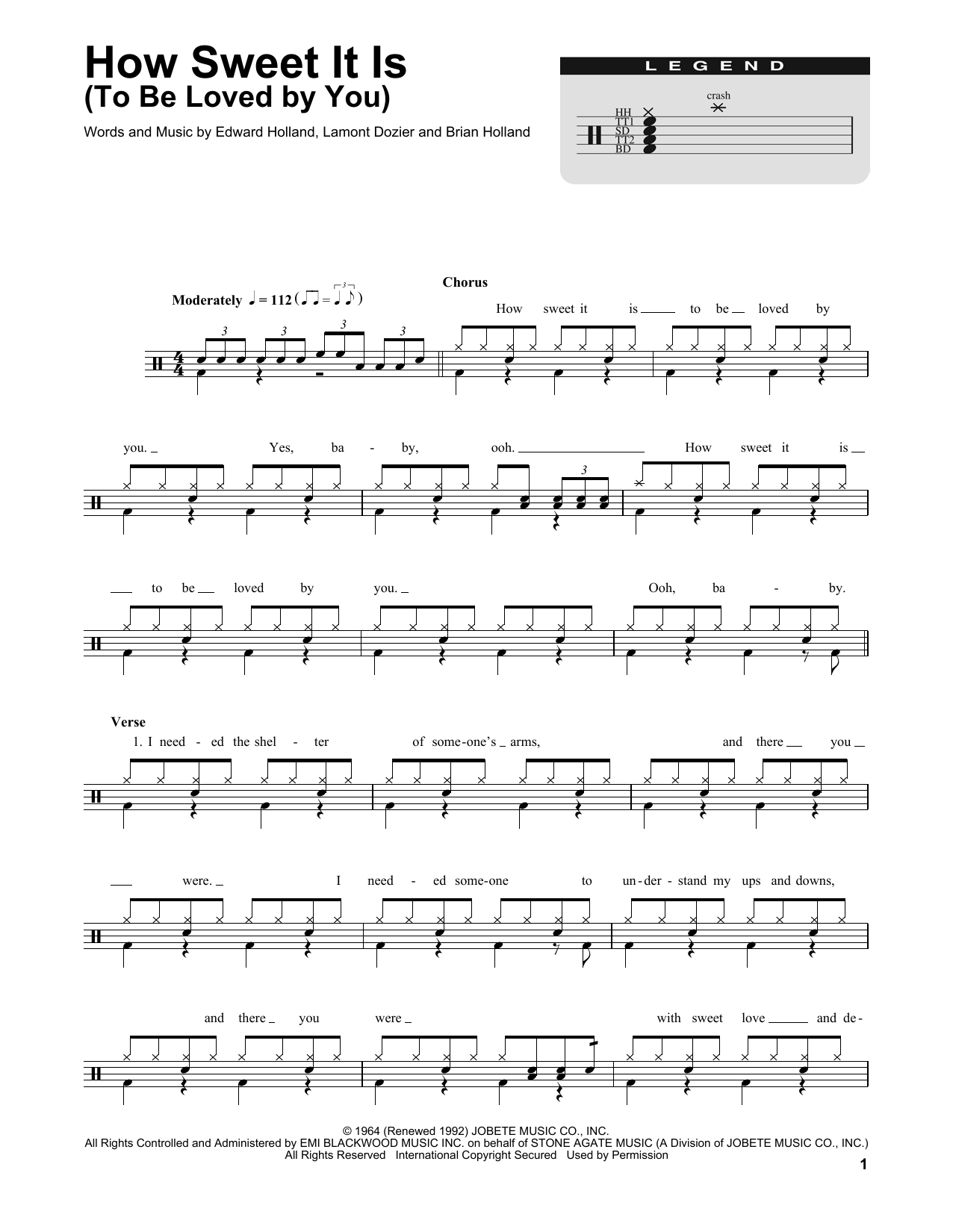 How Sweet It Is (To Be Loved By You) (Drums Transcription) von Marvin Gaye