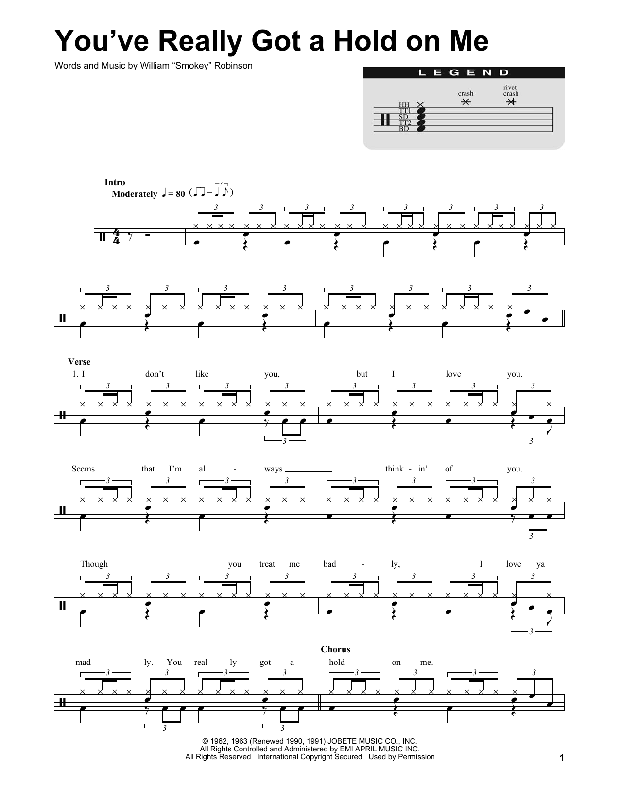 You've Really Got A Hold On Me (Drums Transcription) von The Beatles