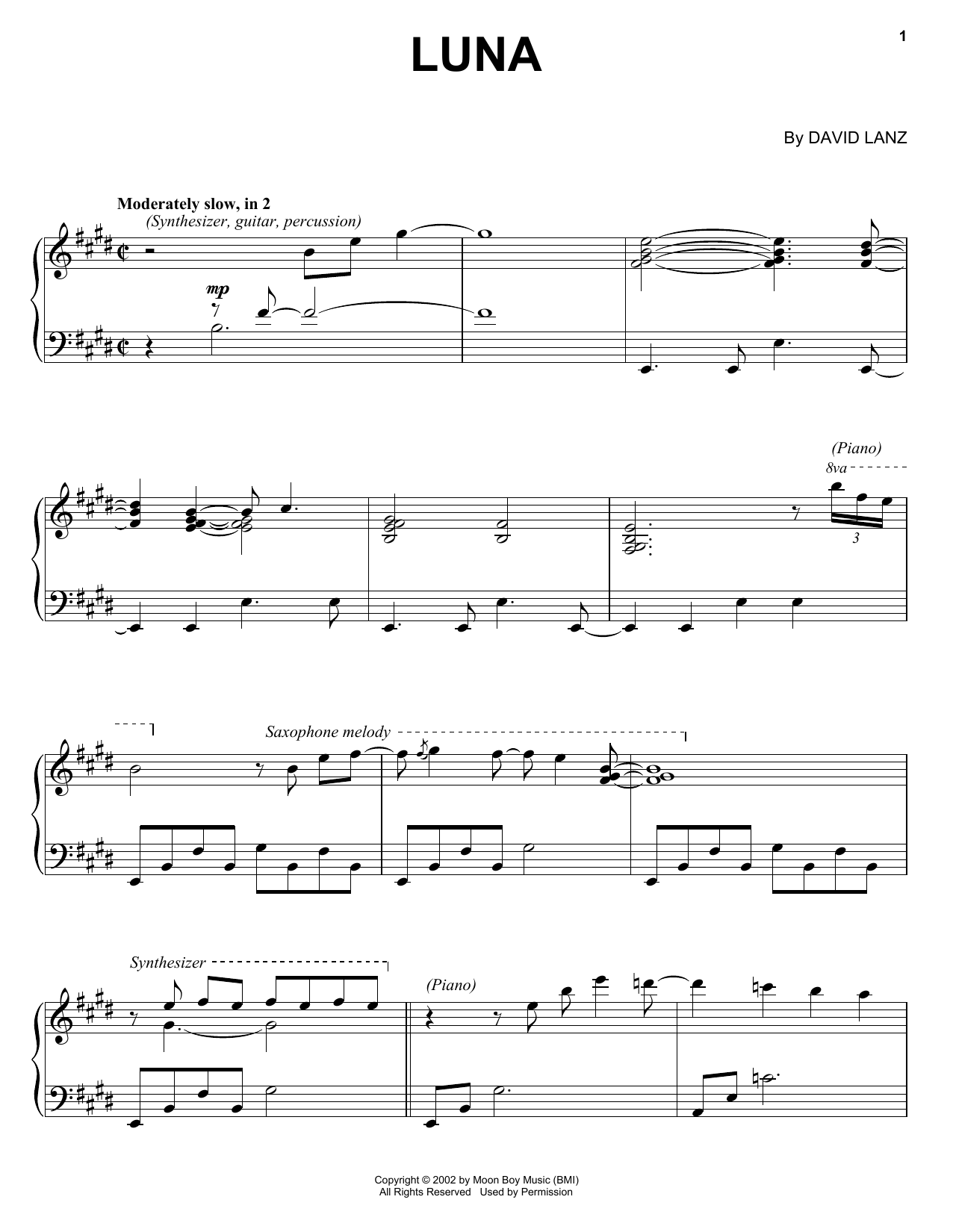 Luna (Piano Solo) von David Lanz