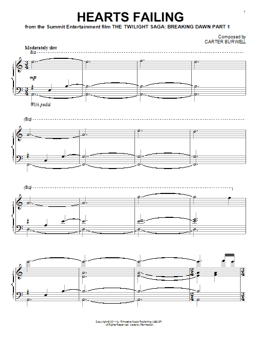 Hearts Failing (Piano Solo) von Carter Burwell