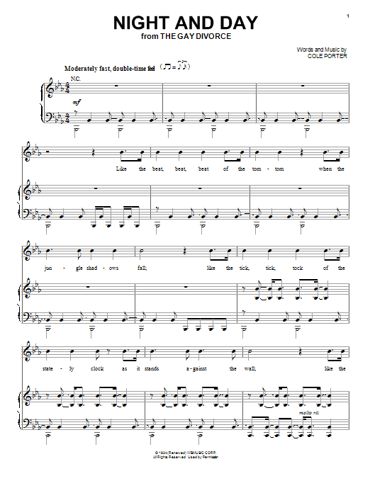 Night And Day (Piano, Vocal & Guitar Chords (Right-Hand Melody)) von Landau Eugene Murphy Jr