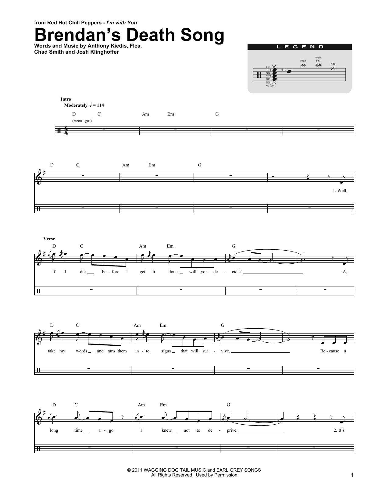 Brendan's Death Song (Drums Transcription) von Red Hot Chili Peppers
