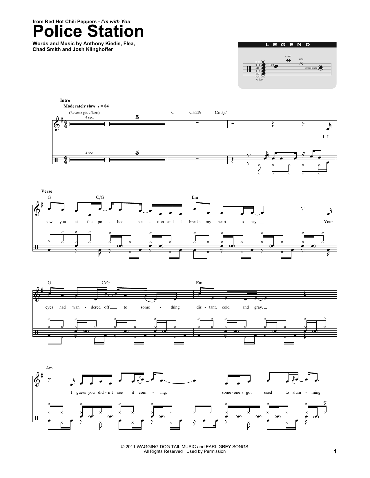 Police Station (Drums Transcription) von Red Hot Chili Peppers