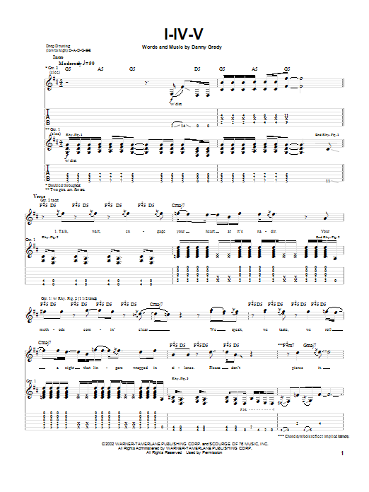 I-IV-V (Guitar Tab) von Injected