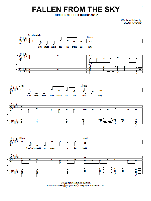 Fallen From The Sky (Piano & Vocal) von The Swell Season