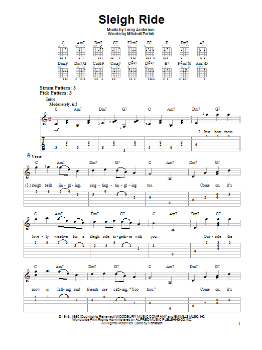 Sleigh Ride (Easy Guitar Tab) von Leroy Anderson