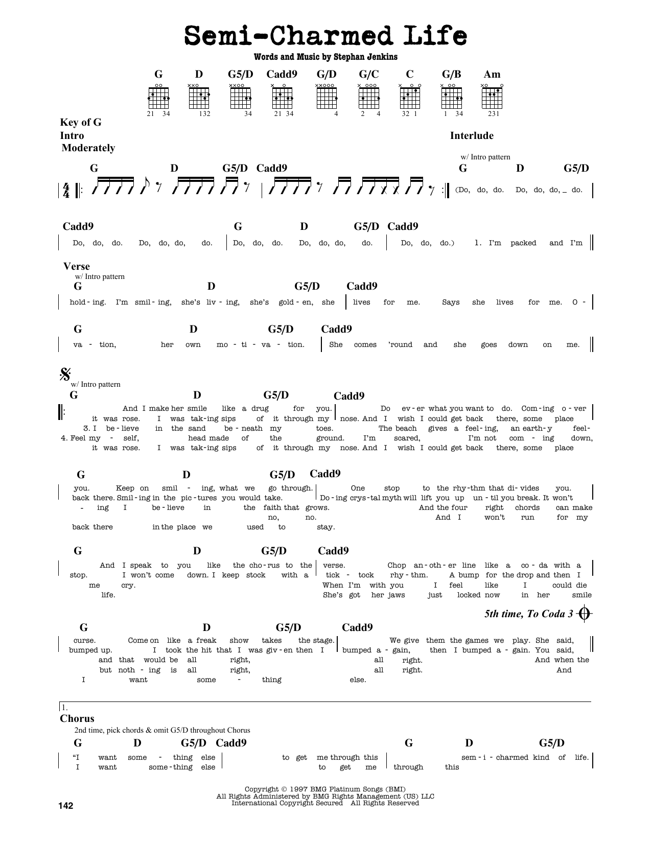 Semi-Charmed Life (Guitar Lead Sheet) von Third Eye Blind