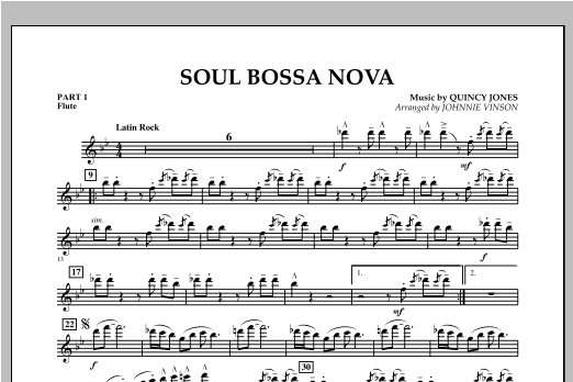 Soul Bossa Nova (arr. Johnnie Vinson) - Pt.1 - Flute (Concert Band: Flex-Band) von Quincy Jones