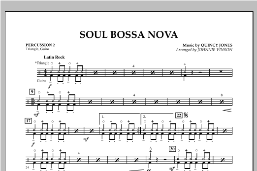 Soul Bossa Nova (arr. Johnnie Vinson) - Percussion 2 (Concert Band: Flex-Band) von Quincy Jones