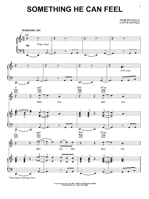 Something He Can Feel (Piano, Vocal & Guitar Chords (Right-Hand Melody)) von Curtis Mayfield