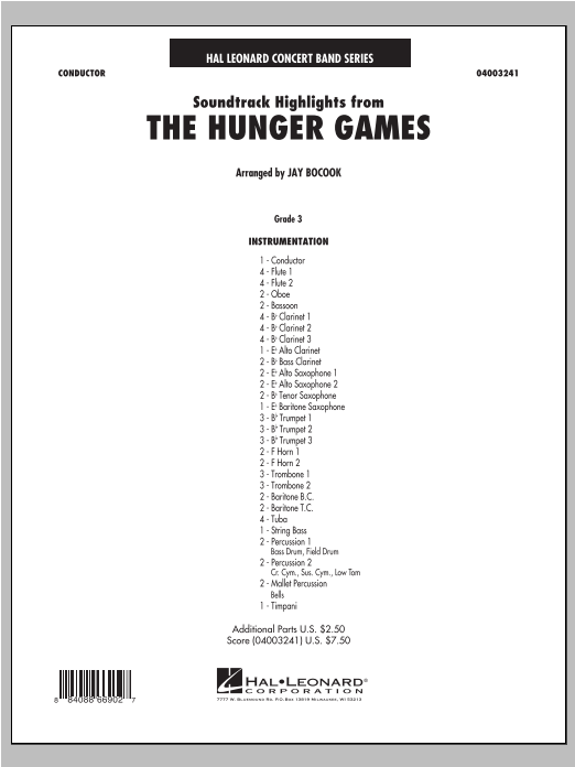 The Hunger Games (Soundtrack Highlights) - Full Score (Concert Band) von Jay Bocook