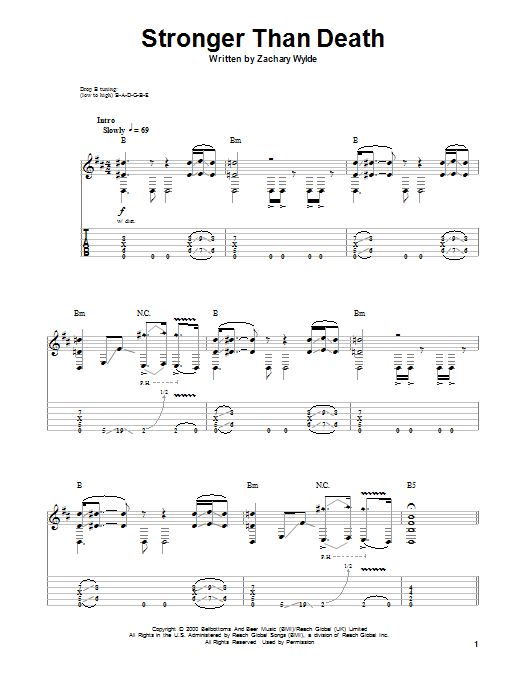 Stronger Than Death (Guitar Tab (Single Guitar)) von Black Label Society