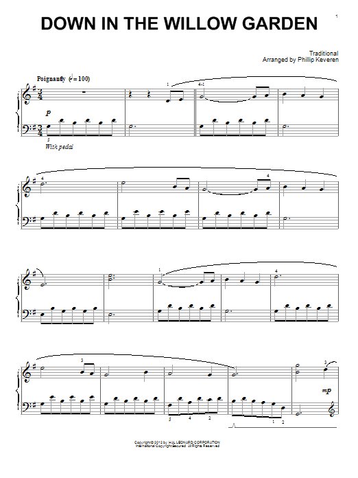 Down In The Willow Garden (arr. Phillip Keveren) (Piano Solo) von Traditional