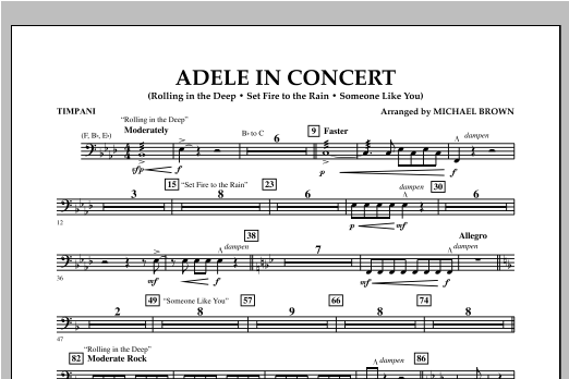 Adele In Concert - Timpani (Concert Band) von Michael Brown