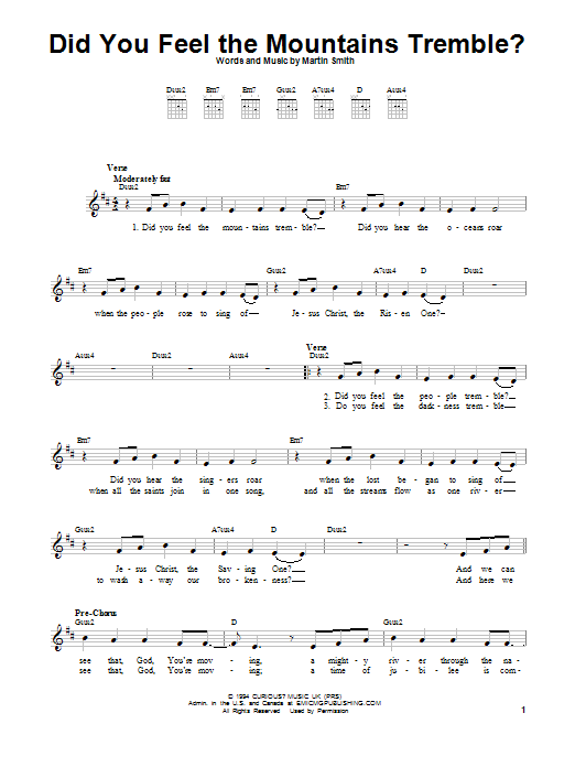 Did You Feel The Mountains Tremble? (Easy Guitar) von Passion