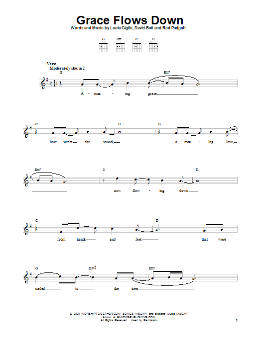 Grace Flows Down (Easy Guitar) von Passion