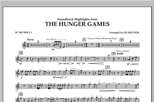 The Hunger Games (Soundtrack Highlights) - Bb Trumpet 1 (Concert Band) von Jay Bocook