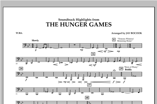The Hunger Games (Soundtrack Highlights) - Tuba (Concert Band) von Jay Bocook